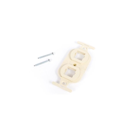 Commscope 2-PORT FLUSH MT UNLOADED, SGL GANG M-SERIES 106 TYPE, 106622210 IVORY M106FR2-246